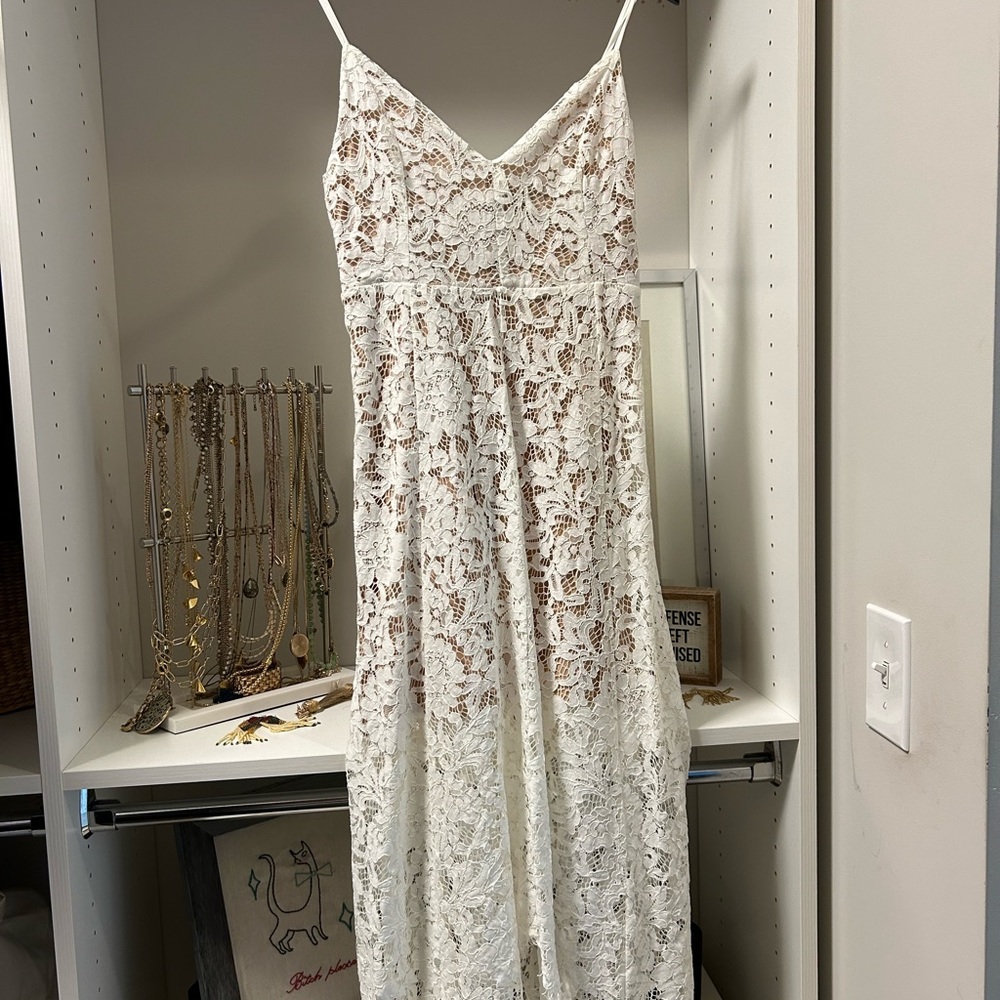 White midi Lulu’s dress. Worn once.